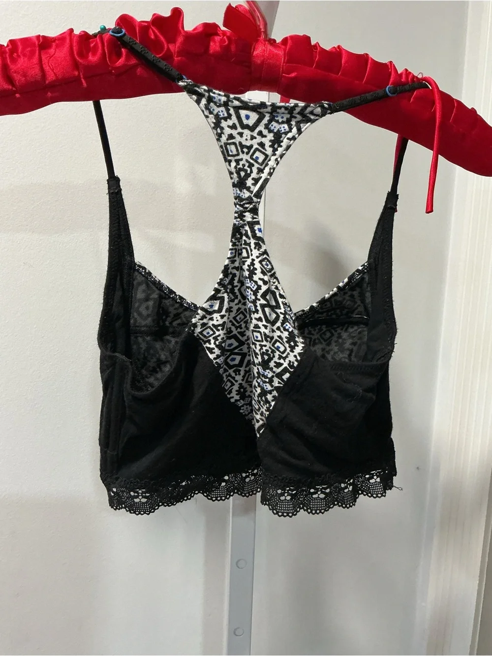 Free People printed racerback longline bralette from the Free People Intimately